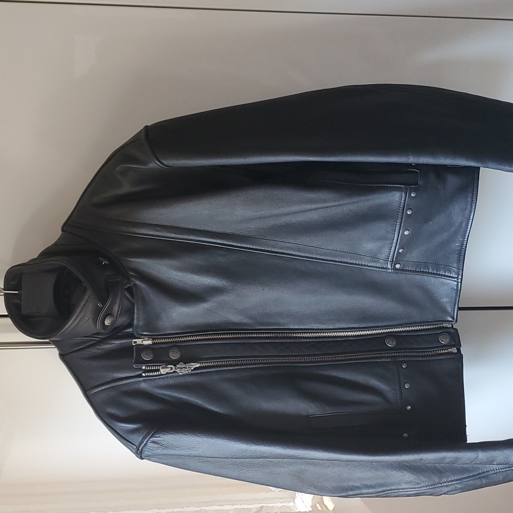 Harley Davidson Fatboy Moto Leather Jacket Coat M